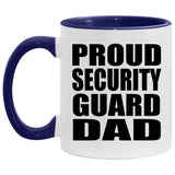 Proud Security Guard Dad - 11oz Accent Mug Purple