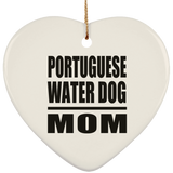 Portuguese Water Dog Mom - Heart Ornament