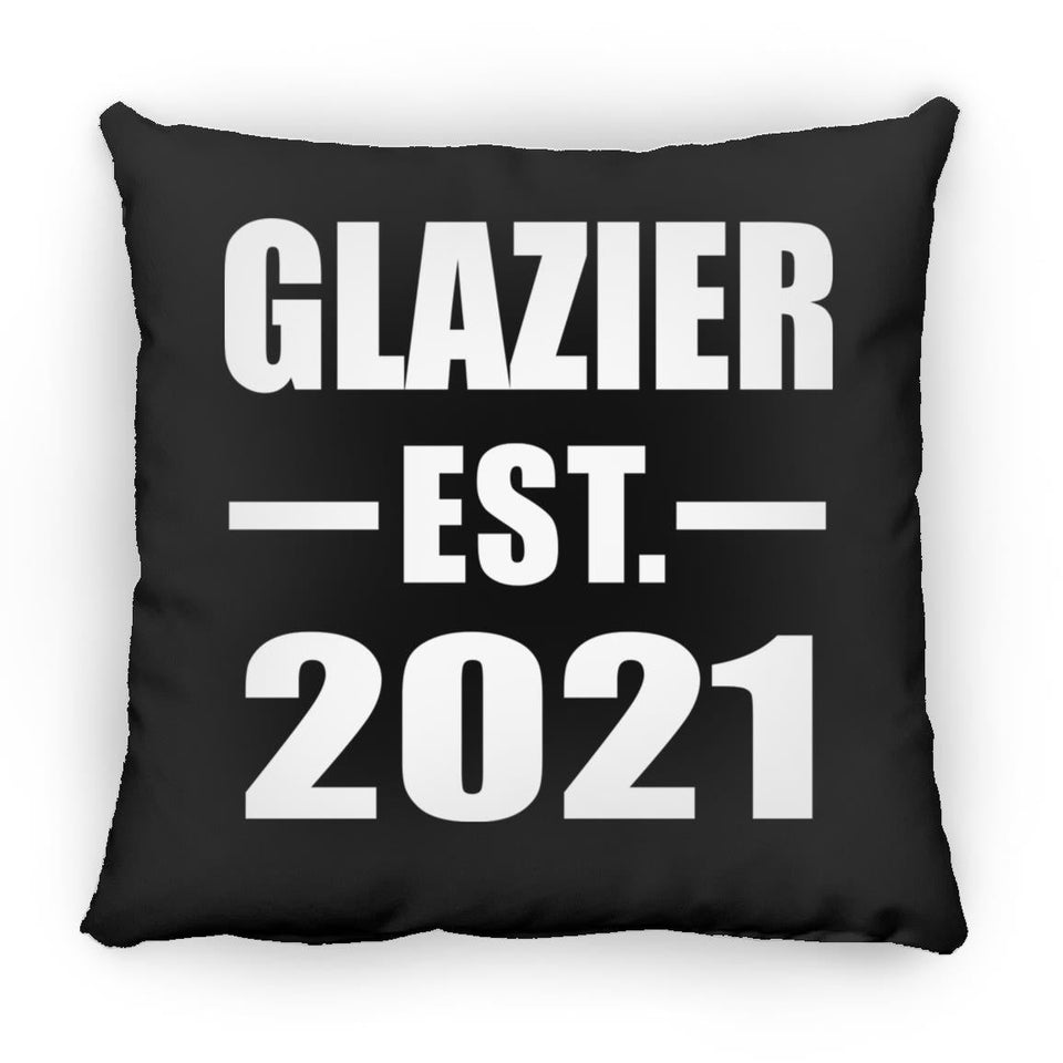 Glazier Established EST. 2021 - Throw Pillow Black