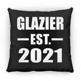 Glazier Established EST. 2021 - Throw Pillow Black