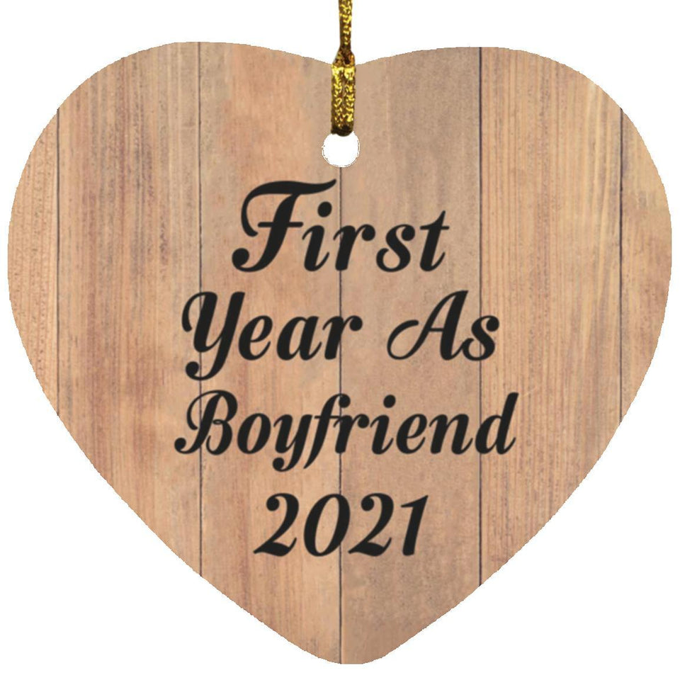 First Year As Boyfriend 2021 - Heart Ornament C