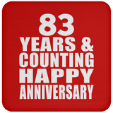 Happy 83rd Anniversary 83 Years & Counting - Drink Coaster