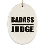 Badass Judge - Oval Ornament