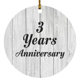 3rd Anniversary 3 Years Anniversary - Circle Ornament F