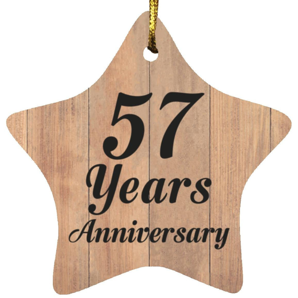 57th Anniversary 57 Years Anniversary - Star Ornament C