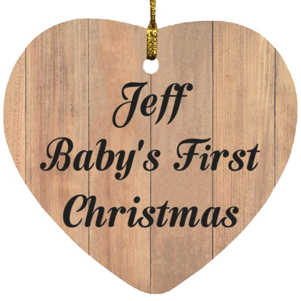 Jeff Baby's First Christmas - Heart Ornament C