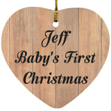 Jeff Baby's First Christmas - Heart Ornament C