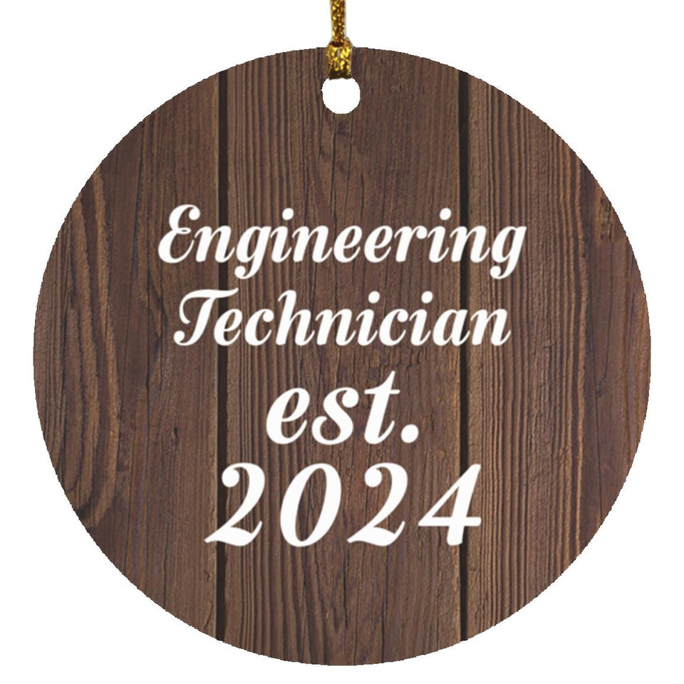 Engineering Technician Established Est. 2024 - Circle Ornament D