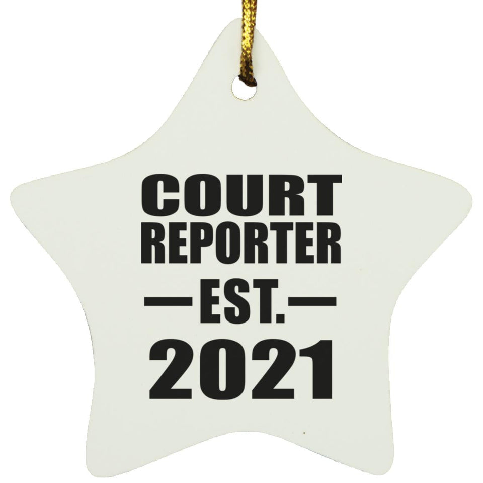 Court Reporter Established EST. 2021 - Star Ornament