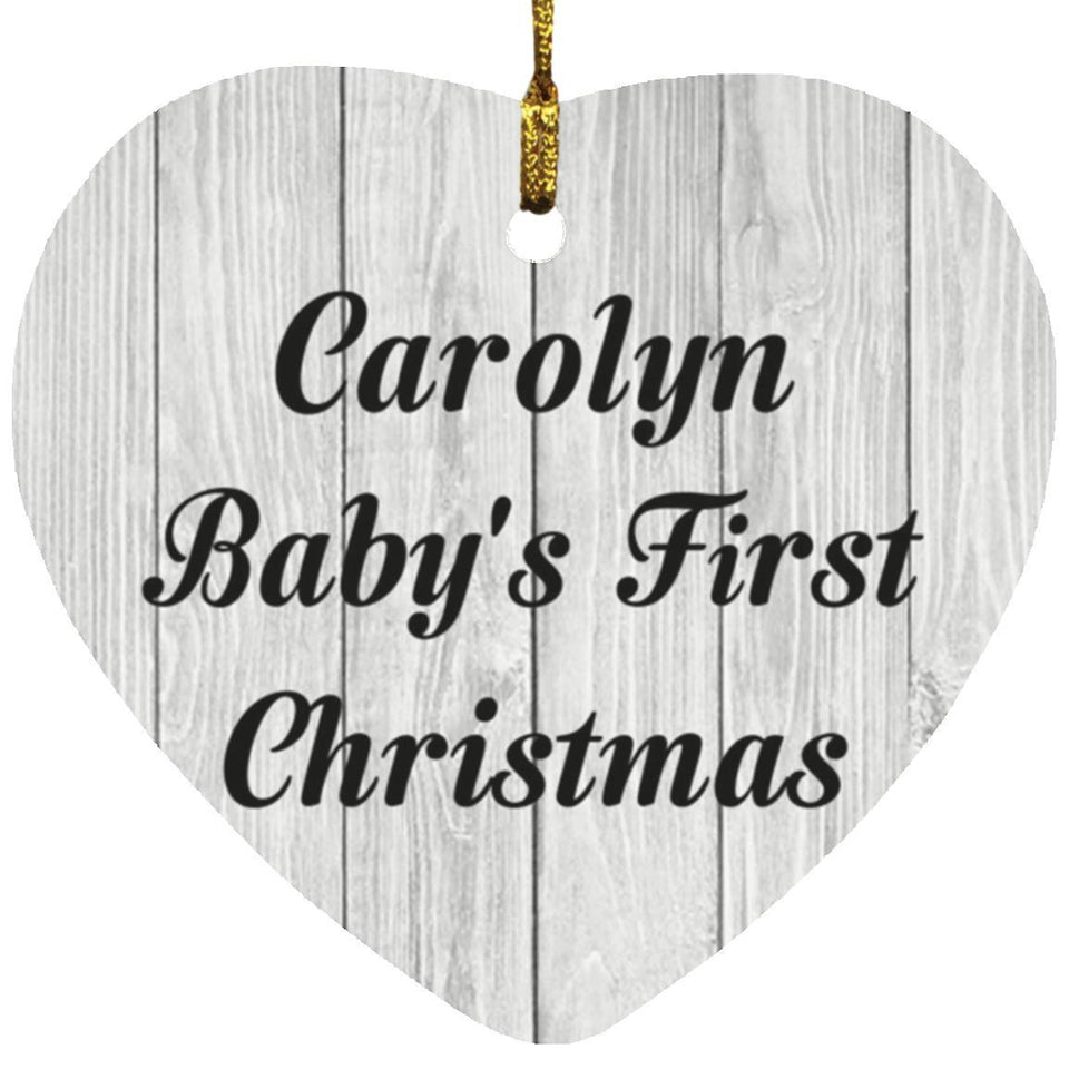 Carolyn Baby's First Christmas - Heart Ornament F
