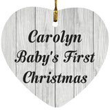 Carolyn Baby's First Christmas - Heart Ornament F