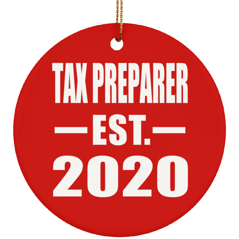 Tax Preparer Established EST. 2020 - Circle Ornament