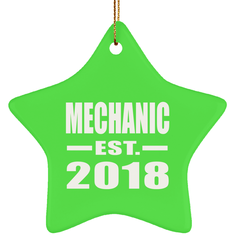 Mechanic Established EST. 2018 - Star Ornament