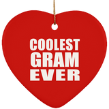 Coolest Gram Ever - Heart Ornament