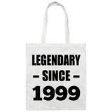 25th Birthday Legendary Since 1999 - Tote Bag White