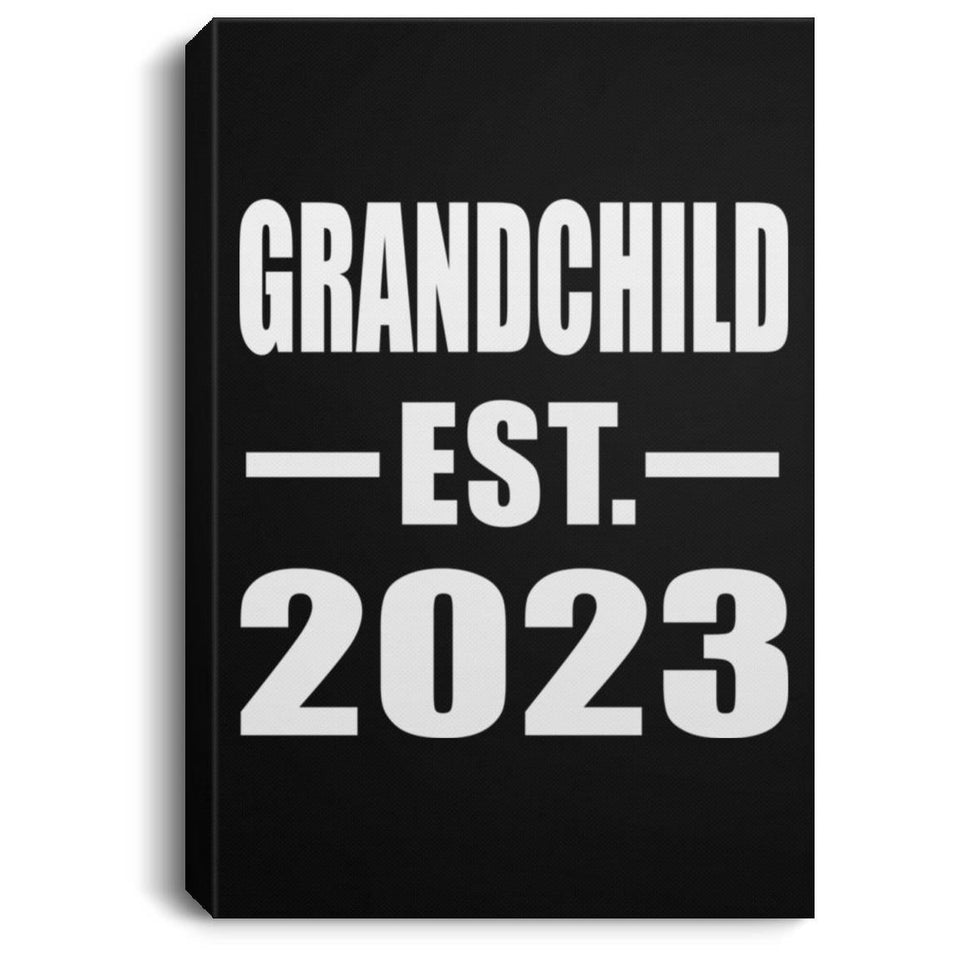 Grandchild Established EST. 2023 - Canvas Portrait