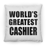 World's Greatest Cashier - Throw Pillow