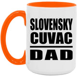 Slovensky Cuvac Dad - 15oz Accent Mug Orange