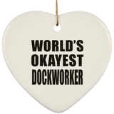 World's Okayest Dockworker - Heart Ornament