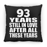 93rd Anniversary 93 Years Still In Love After These Years - Throw Pillow Black
