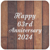 Happy 63rd Anniversary 2024 - Drink Coaster E