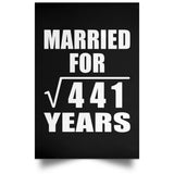 21st Anniversary Married For Square Root of 441 Years - Poster Portrait