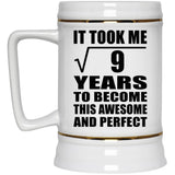 3rd Birthday Took Square Root of 9 Years To Awesome - Beer Stein