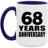 68th Anniversary 68 Years Anniversary - 15oz Accent Mug Purple