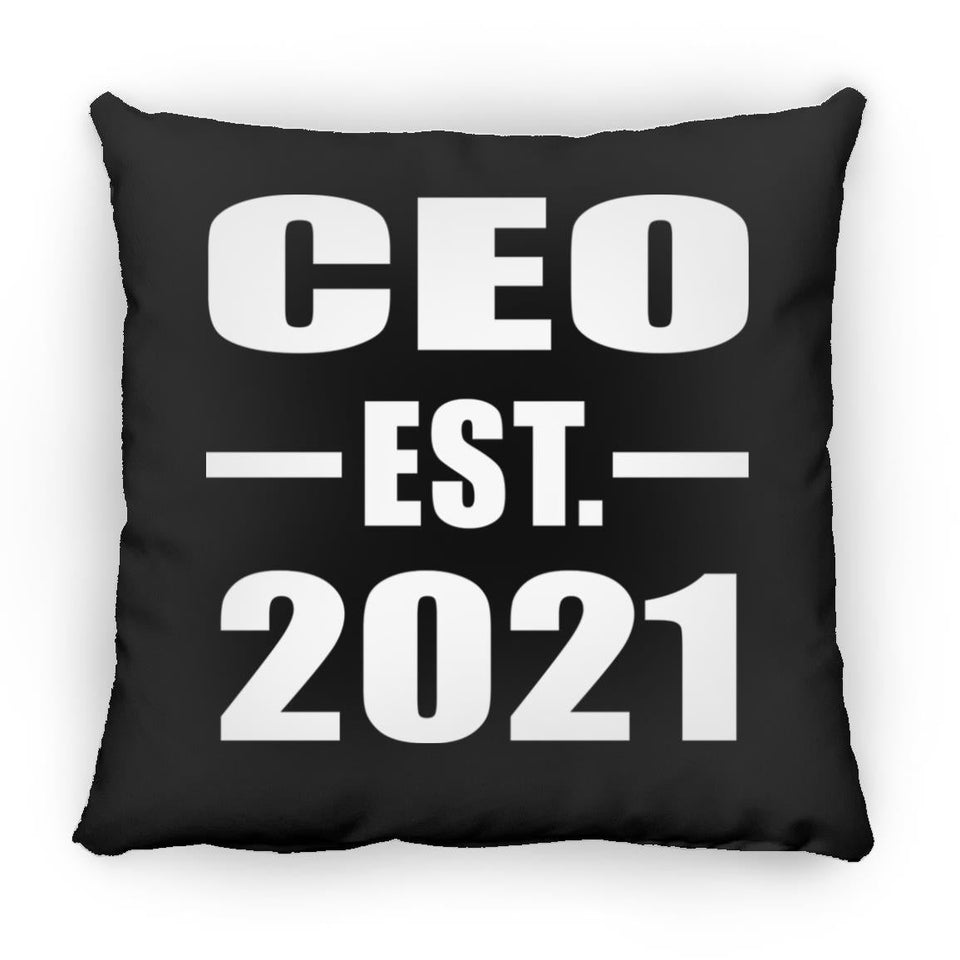 CEO Established EST. 2021 - Throw Pillow Black