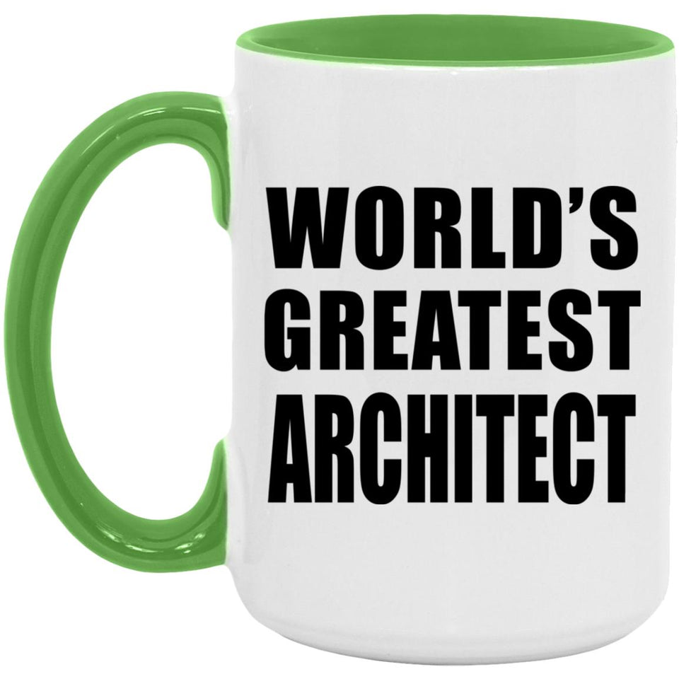 World's Greatest Architect - 15oz Accent Mug Green