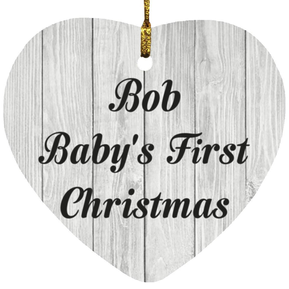 Bob Baby's First Christmas - Heart Ornament F