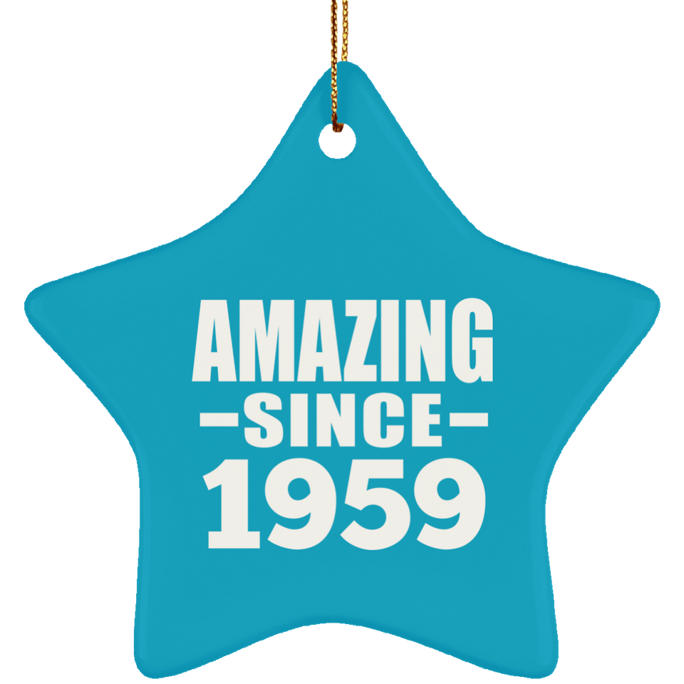 65th Birthday Amazing Since 1959 - Star Ornament