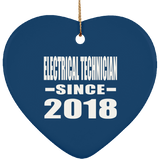 Electrical Technician Since 2018 - Heart Ornament