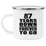 87th Anniversary 87 Years Down Forever to Go - 12oz Camping Mug