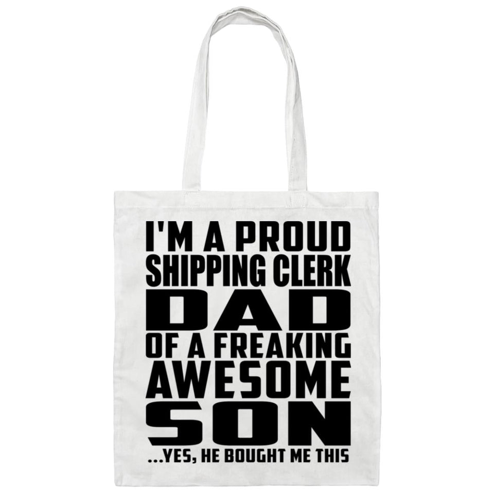 Proud Shipping Clerk Dad Of Awesome Son - Tote Bag White