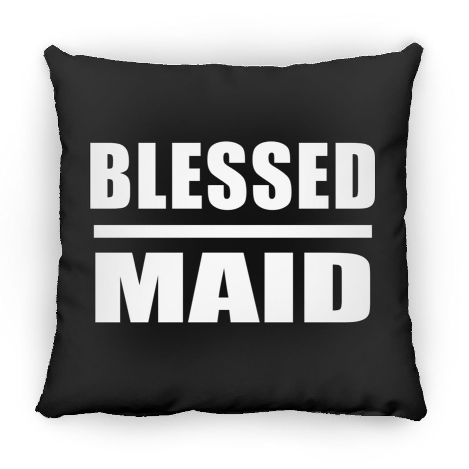 Blessed Maid - Throw Pillow Black