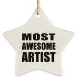 Most Awesome Artist - Star Ornament
