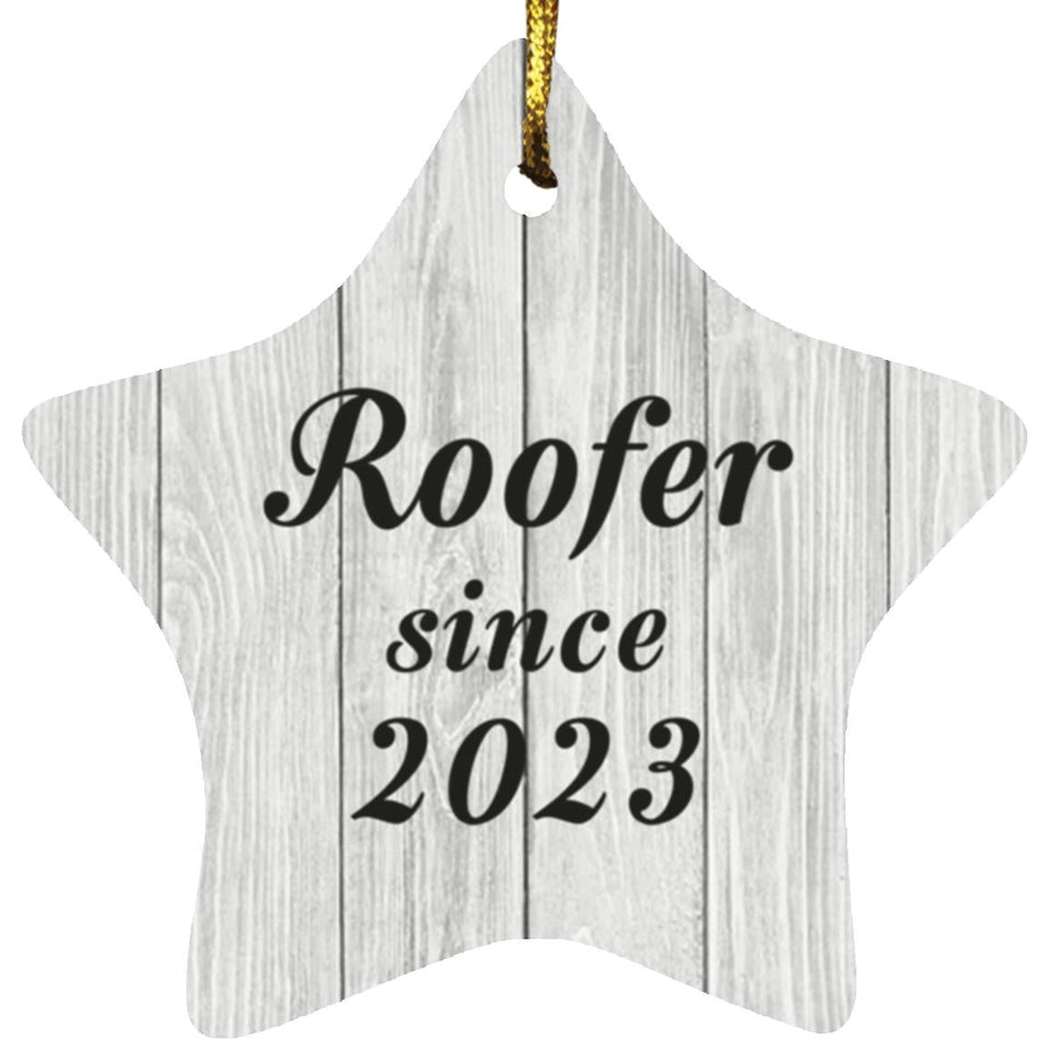 Roofer Since 2023 - Star Ornament F