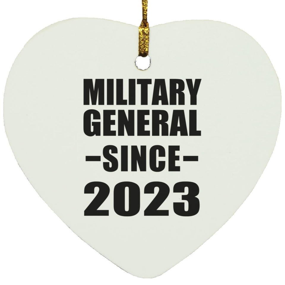 Military General Since 2023 - Heart Ornament
