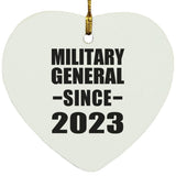 Military General Since 2023 - Heart Ornament