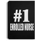 Number One #1 Enrolled Nurse - Canvas Portrait