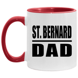 St. Bernard Dad - 11oz Accent Mug Red