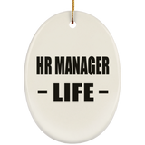 HR Manager Life - Oval Ornament