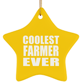 Coolest Farmer Ever - Star Ornament