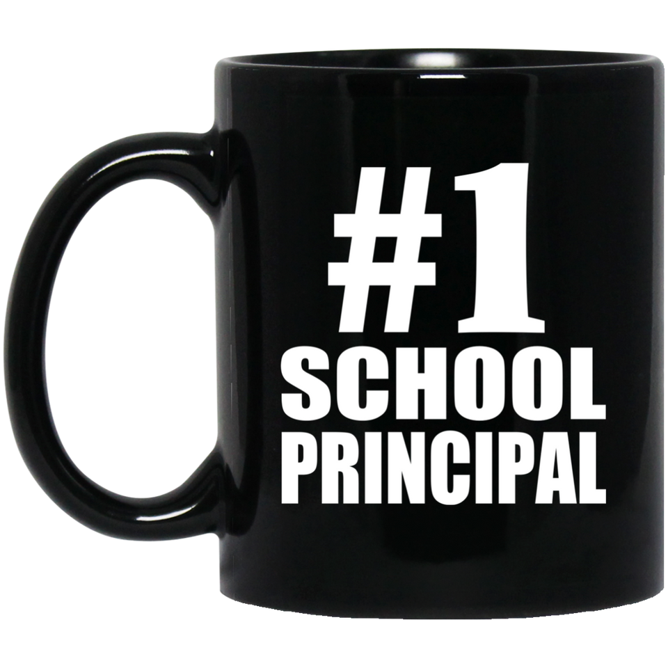 Number One #1 School Principal - 11 Oz Coffee Mug Black