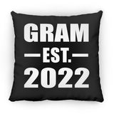 Gram Established EST. 2022 - Throw Pillow Black