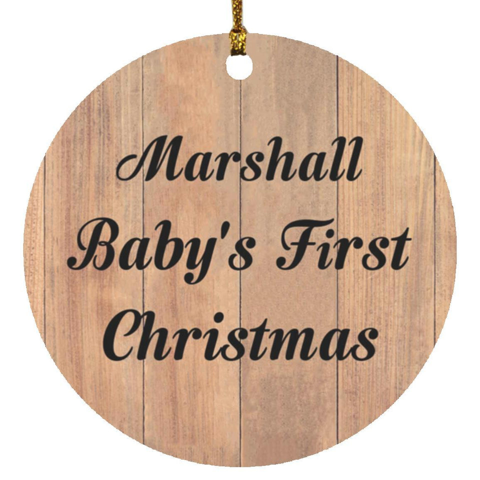 Marshall Baby's First Christmas - Circle Ornament C