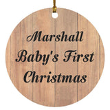 Marshall Baby's First Christmas - Circle Ornament C