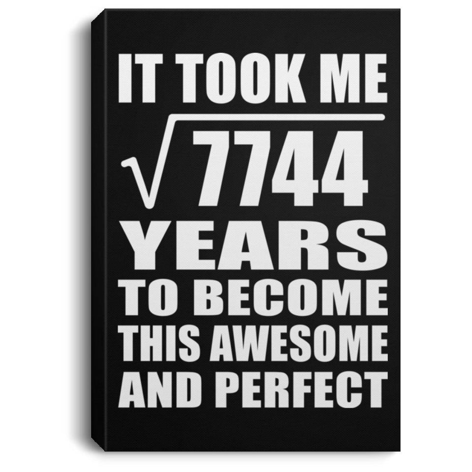 88th Birthday Took Square Root of 7744 Years To Awesome - Canvas Portrait