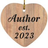 Author Established Est. 2023 - Heart Ornament C